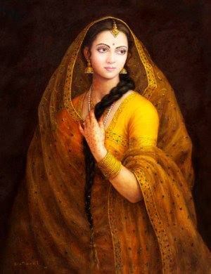 Ravivarma Paintings, Rajasthani Painting, Indian Women Painting, Indian Painting, Female Art Painting, Ancient India, Indian Paintings, Indian Art Paintings, Krishna Art