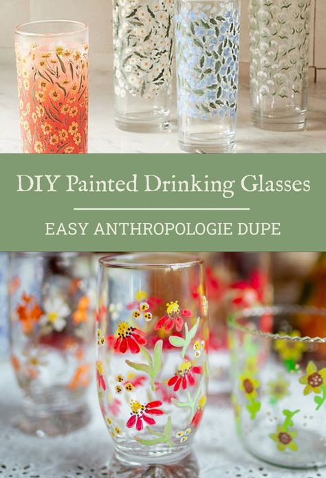 How To Paint A Wine Glass Diy, How To Paint On Glassware, Paint Cups Diy, How To Paint Drinking Glasses, Diy Glass Cup Decoration, Sharpie Glass Painting, Acrylic Painting Wine Glasses, Beer Glass Painting Ideas, Painting Glass Cups Diy