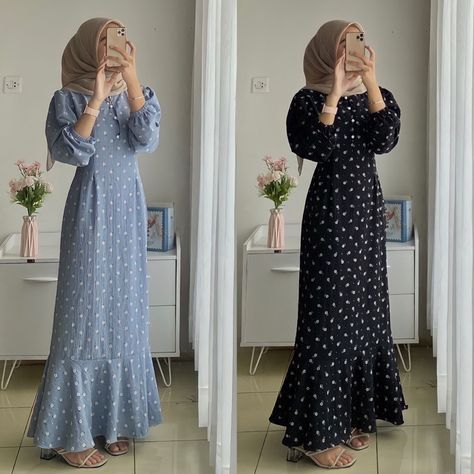 Korean Dress Hijab, Modest Outfits Muslim, Outfits Muslim, Girls Dresses Sewing, Blouse Casual Fashion, Modesty Outfits, Tutorial Hijab, Mode Abaya, Modest Dresses Casual