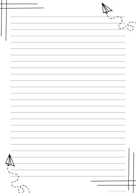 Printable Lined Paper With Border, Writing Lines Template, Writing Paper Template Aesthetic, Lined Paper Aesthetic, Notebook Paper Printable, Notebook Paper Template, Writing Paper Template, خريطة ذهنية, Printable Lined Paper