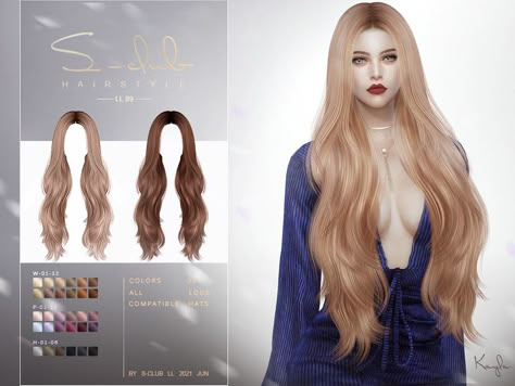 Sims Princess, Sims 4 Curly Hair, Princess Story, Curly Long Hair, Sims 4 Cc Hair, Alpha Cc, Sims 4 Tsr, Mod Hair, Pelo Sims