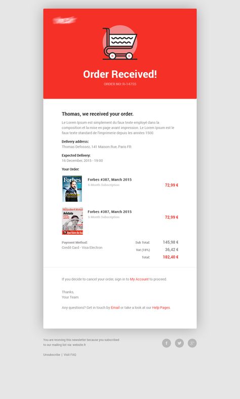 The Confirmation Email Templates Guide for Marketers Order Confirmation Email Template, Email Order Confirmation, Email Confirmation Design, Transactional Email Design, Email Notification Design, Email Template Design Inspiration, Confirmation Email Template, Email Newsletter Inspiration, Mailing Design