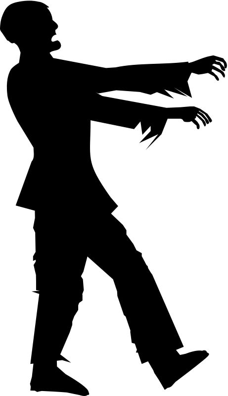 Zombie Silhouette by cliparteles - Some simple zombie silhouette Zombie Silhouette, Decoracion Halloween, Zombie Birthday, Zombie Attack, Halloween Stencils, Zombie Walk, The Verve, Zombie Party, Activities For Teens