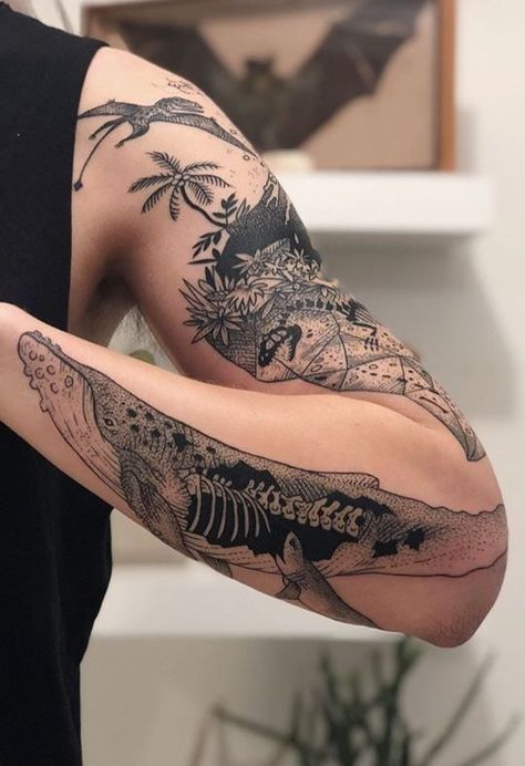 Whale Tattoo, Whale Tattoos, Bone Tattoos, Ocean Tattoos, Next Tattoo, Dark Tattoo, Skin Art, Blackwork Tattoo, Piercing Tattoo