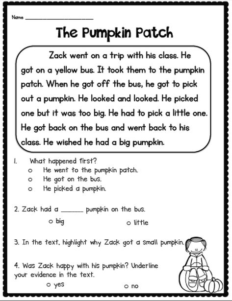 Sarah's First Grade Snippets: Pumpkin Freebie Update Halloween Reading Activity, Fall Reading Comprehension, Halloween Reading Comprehension, Anchor Charts First Grade, Pumpkin Reading, Bread Pumpkin, Halloween Reading, Halloween Worksheets, Fall Lessons