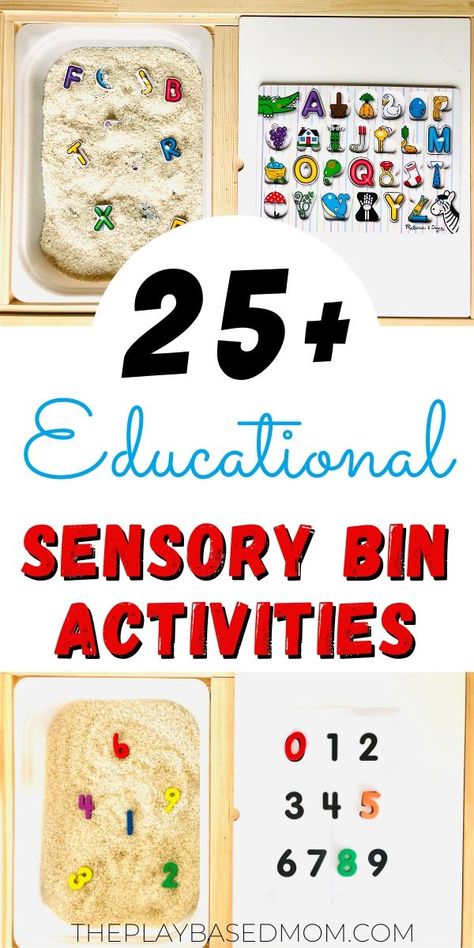 Easy Sensory Bin, Sensory Bin Ideas, Sensory Bin Play, Emotions Preschool, Fun Learning Activities, Play Math, Interactive Classroom, Playbased Learning, Numbers Kindergarten