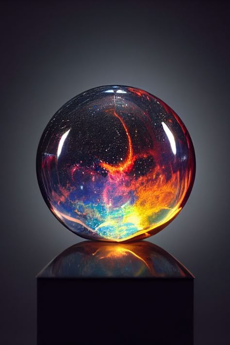 Astronomy Artwork, Cristal Ball, Space Crystal, Sphere Art, Mystic Illustration, Banner Design Inspiration, Glass Orb, Glass Sphere, Anti Hero