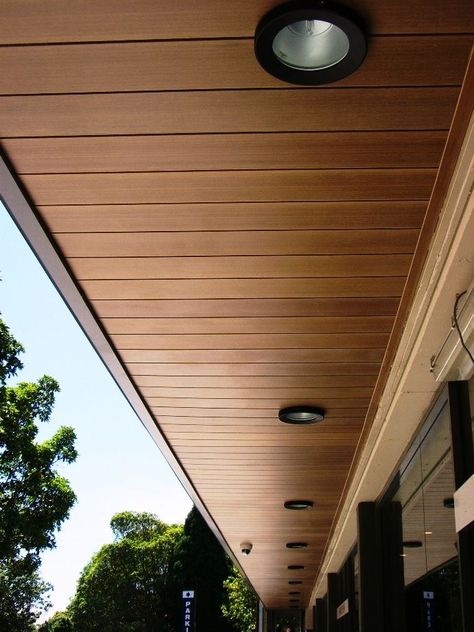 Ceiling Wood Design, Balcony Ceiling, Exterior House Siding, Exterior Materials, Pop Ceiling Design, Colorful Interior Design, Cabin Exterior, Home Exterior Makeover, Backyard Renovations