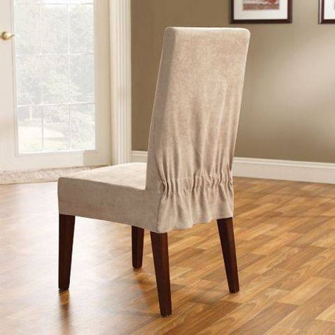 Diy Chair Covers, Dining Room Chair Slipcovers, Chair Back Covers, Casa Country, Dining Room Seating, Upholstery Diy, Chair Slipcover, Seat Covers For Chairs, Dining Chair Covers