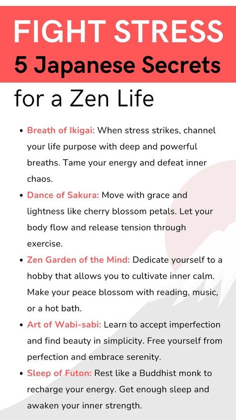 From mastering the breath of Ikigai to finding beauty in imperfection with Wabi-sabi, these ancient techniques will help you overcome stress and live a more mindful life.  Check out our profile for more tips on project management and personal growth!  #stressmanagement #zenlife #japanesephilosophy #projectmanagement #personalgrowth Japanese Habits, Zen Mindset, Zen Teachings, Quotes Japanese, Japanese Wisdom, Improve Brain Power, Universe Spiritual, Elements Of Life, Habits Motivation