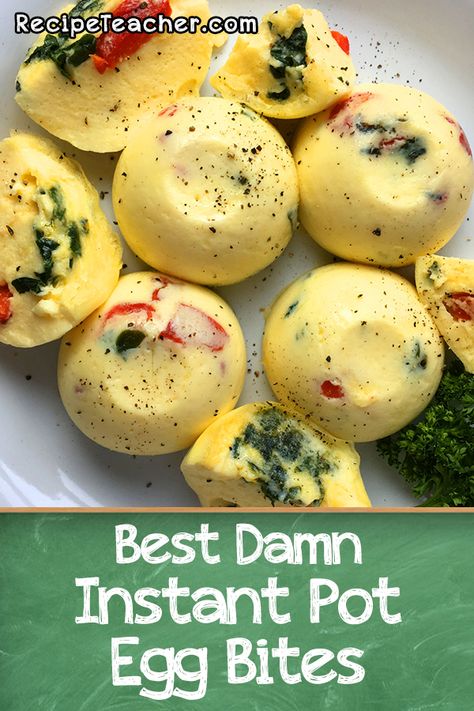 The Best Damn Instant Pot Egg Bits. Rich, creamy, delicious and easy to make. No sous vide necessary. #instantpot #eggbites #pressurecooking #eggs #breakfast Instant Pot Egg Bites, Egg And Grapefruit Diet, Egg Bites Recipe, Boiled Egg Diet Plan, Boiled Egg Diet, Egg Diet, Egg Bites, Instant Pot Dinner Recipes, Boiled Egg