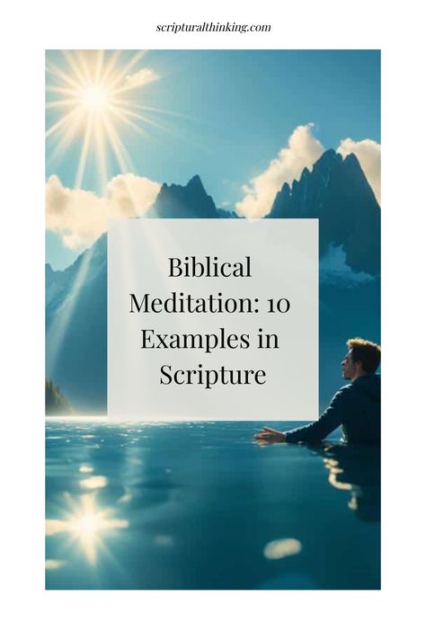 Discover how biblical figures used meditation to connect with God. Explore 10 examples of meditation in the Bible for spiritual insight and reflection. Bible Meditation, Psalm 77, Biblical Meditation, Ecclesiastes 7, Psalm 104, Connect With God, Psalm 1, Uplifting Thoughts, Connecting With God