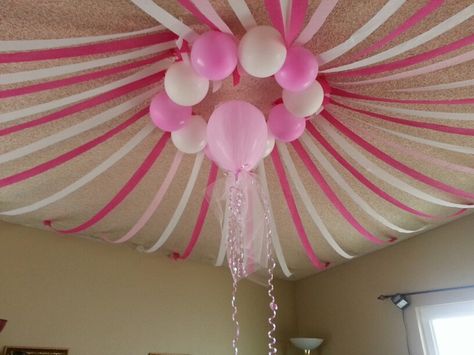 Birthday Room Decorations, Simple Birthday Decorations, Birthday Balloon Decorations, Diy Birthday Decorations, Baby Shower Princess, Birthday Planning, Pink Birthday, Balloon Decorations Party, Diy Party Decorations