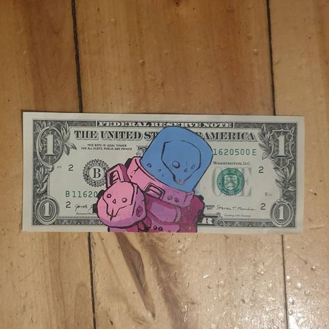 Dollar Bill Painting, Money Bill, Dollar Bills, Relationship Challenge, Dollar Bill, Paint Pens, Pen And Ink, Graffiti, Art Painting