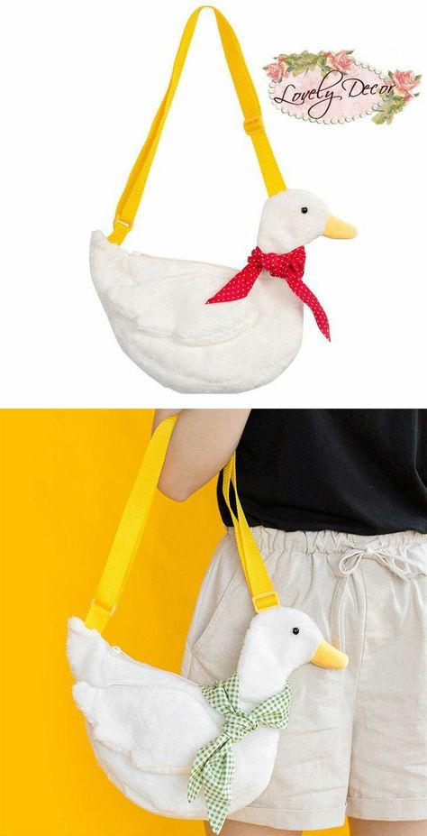 Pekin Duck, Duck Bag, Animal Bag, Kawaii Clothes, Cute Bags, Fun Bags, Need This, Aesthetic Clothes, Sewing Projects