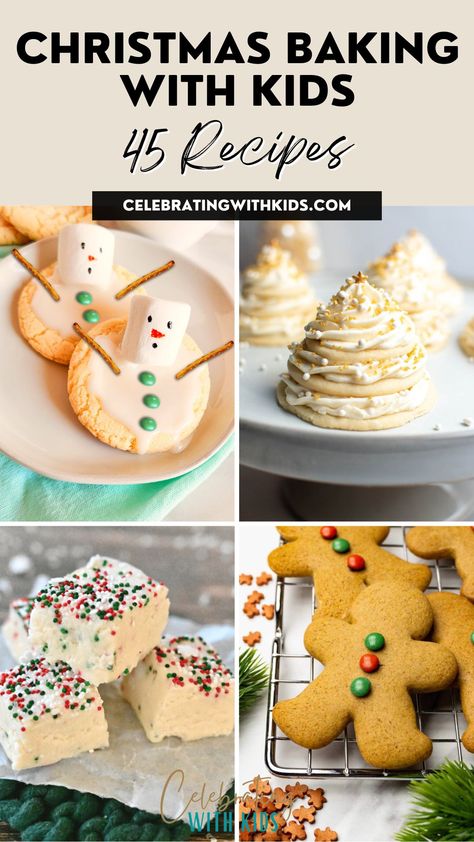 Looking for a fun holiday activity? These Christmas baking with kids ideas are easy and enjoyable – perfect for family bonding! Christmas Food To Make With Kids, Christmas Desserts With Kids, Easy Holiday Baking For Kids, Kids Christmas Recipes Easy, Christmas Baking Activities For Kids, Christmas Bakes Kids, Family Baking Ideas, Kid Christmas Baking, Xmas Baking Ideas For Kids