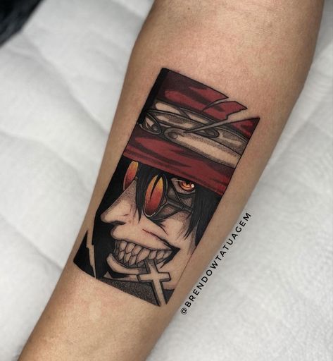 Tattoo helsing alucard . Tatugem anime Dracula Tattoo, Hellsing Alucard, M Tattoos, Manga Tattoo, Minimalist Tattoos, Hand Tattoos For Guys, Wolf Tattoo, Dark Tattoo, Anime Tattoos