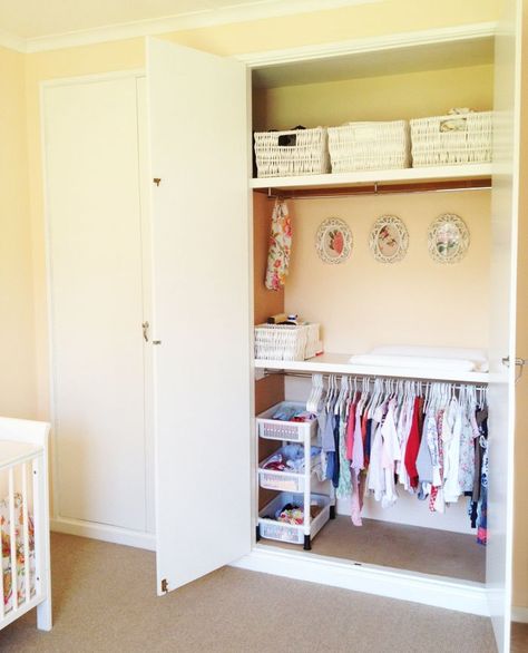 Closet Changing Station, Shared Baby Rooms, Inside Cupboard, Jungle Baby Room, Safari Baby Room, Nautical Baby Room, Diaper Station, Baby Nursery Closet, Baby Changing Station