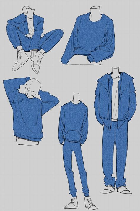 Poses Manga, Manga Clothes, Clothing Sketches, Manga Drawing Tutorials, Clothing Design Sketches, Drawing Anime Clothes, 캐릭터 드로잉, Figure Drawing Reference, Guy Drawing