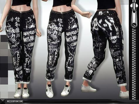 Sims 4 Gangster Cc, Egirl Pants, Alpha Sims, Sims 4 Cc Goth, Mods Sims 4, Cc Clothing, Sims 4 Tsr, Die Sims 4, Sims 4 Traits