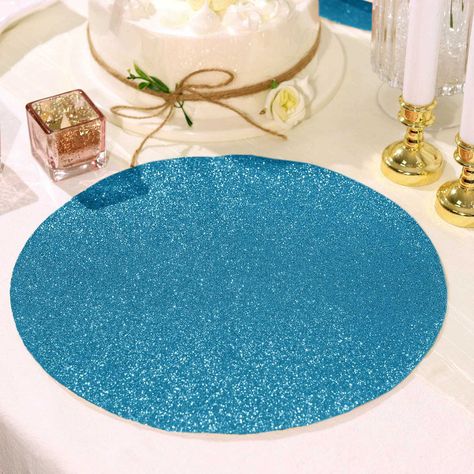 Casual Table Settings, Glitter Table, Leather Placemats, Placemats For Round Table, Gorgeous Centerpieces, Wedding Place Settings, Woven Placemats, Table Ronde, Table Placemats