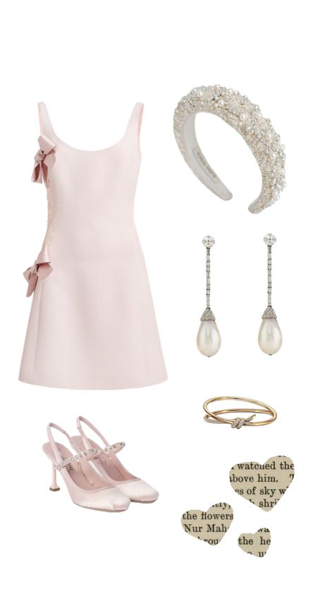 #outfitinspo #outfitidea #outfit #miumiu #pink #pearls #diamonds #bows 2023 Barbie, Pink Pearls, Pink Outfits, Fancy Outfits, Girly Fashion, Girly Outfits, Lookbook Outfits, Elegant Outfit, Gossip Girl