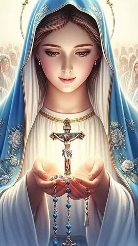 Virgin Mary Picture, Roman Catholic Art, Mary Jesus Mother, Mother Mary Pictures, Jesus Mother, Virgin Mary Art, Mother Mary Images, Catholic Pictures, Blessed Mary