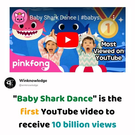 Baby Shark Dance is the first YouTube video to receive 10 billion views. Baby Shark Dance, First Youtube Video, Baby Shark, Frosted Flakes Cereal, Youtube Video, Frosted Flakes Cereal Box, Cereal Box, Youtube Videos, Cereal