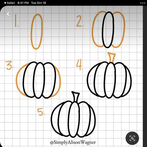 Halloween Things To Draw, Bujo October, Doodle Pumpkin, Drawing Fruits, Pumpkin Doodle, Holiday Doodles, Bullet Journal Halloween, Procreate Apple Pencil, Fun Lettering