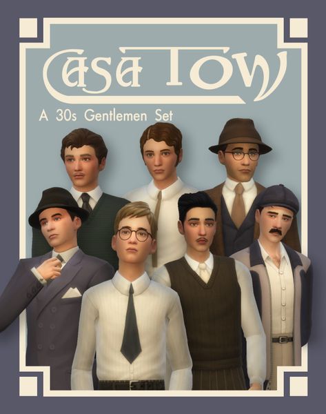 30s Clothes, Sims 4 Decades Challenge, 1940s Suit, Sims 4 Male Clothes, 1920s Outfits, Sims 4 Dresses, Sims4 Clothes, Sims 4 Cc Packs, Sims 4 Collections