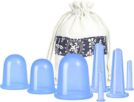 Amazon.com: MAFLY Cupping Therapy Sets 7Pcs Silicone Anti Cellulite Cup Vacuum Suction Massage Cups Facial Cupping Sets Body and Face Massager for Adults Home Use (Blue) : Health & Household Chinese Cupping, Silicone Cupping, Manual Massage Tools, Cupping Massage, Facial Cupping, Wellness Massage, Face Massager, Cupping Therapy, Joints Pain Relief