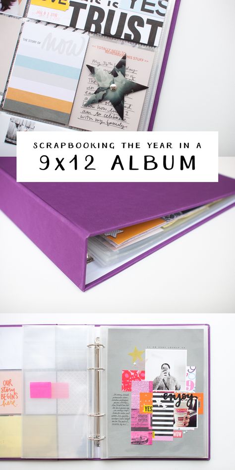 Scrapbooking the Year in 9x12 Pocket Page Scrapbooking, Pocket Pages, Project Life Layouts, Photo Album Layout, Pocket Scrapbooking, My Year, Album Scrapbooking, Studio Calico, Scrapbook Album