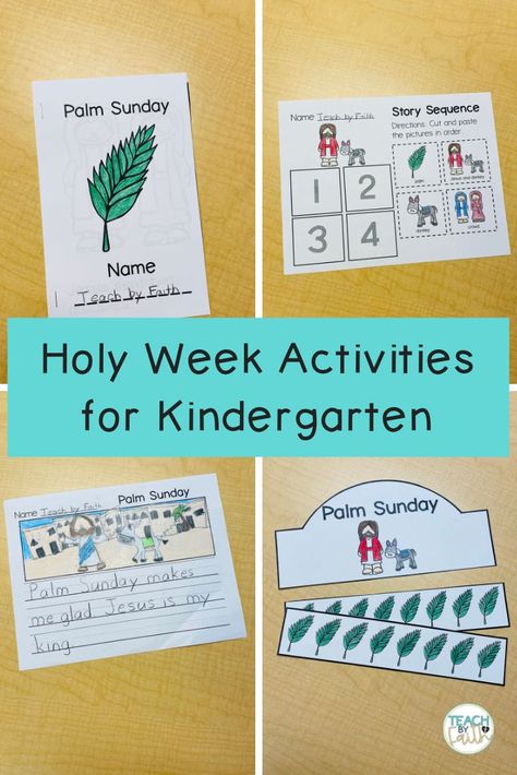 holy-week-activities-for-kindergarten Palm Sunday Story, Palm Sunday Lesson, Holy Week Activities, Palm Sunday Activities, Faith Lessons, Maundy Thursday, Holy Thursday, Activities For Kindergarten, Faith Formation