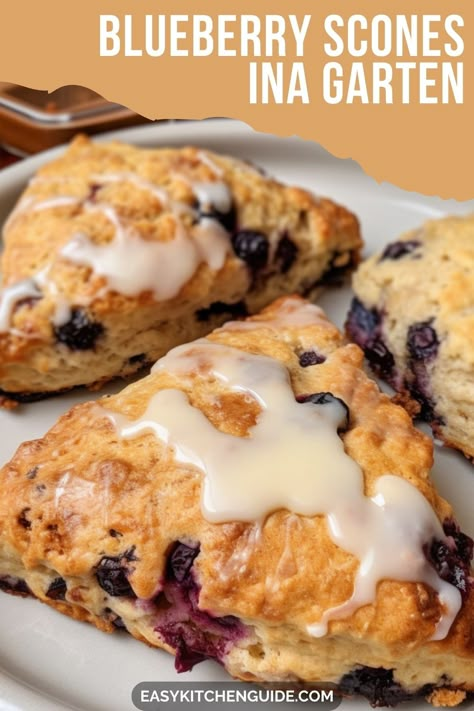 Learn how to make the best blueberry scones with this easy-to-follow recipe from Ina Garten. These delicious and moist scones will be a hit in your household! Scones And Tea, Moist Blueberry Scones, Blueberry Scones Recipe Easy, Scone Recipes Blueberry, Blueberry Scones Easy, Best Blueberry Scones, Blueberry Scones Recipe Pioneer Woman, Moist Scones, Bisquick Scones Blueberry