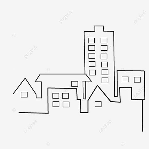 Sustainable Campaign, City Line Drawing, Drawing City, Wing Drawing, City Houses, House Silhouette, Silhouette Drawing, Drawing Png, Art Sketches Doodles