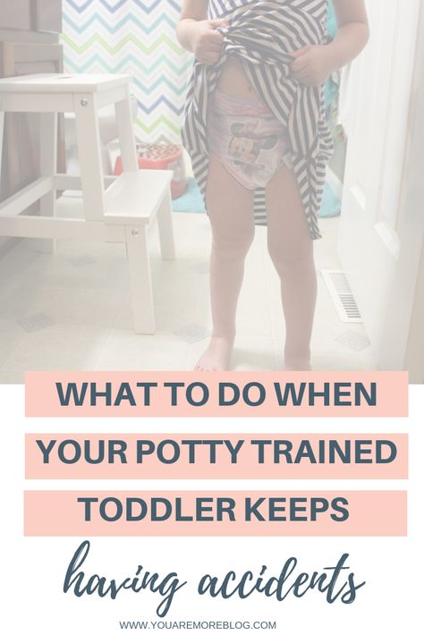 What to do when your potty trained toddler keeps having accidents. Potty Training Treats, Regressing Potty Training, Raising Gentlemen, Potty Training Regression, Nanny Activities, Educational Activities For Toddlers, Toddler Potty, Potty Training Boys, Toddler Potty Training