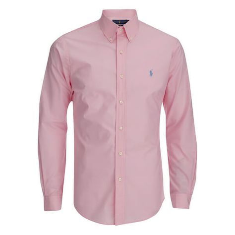 Polo Ralph Lauren Men's Long Sleeve Button Down Shirt - Pink ($125) ❤ liked on… Senior Breakfast, Mens Button Up Shirts, Men Attire, Men's Casual Shirts, Quince Ideas, Men's Jackets, Mens Button Up, Plain Shirts, Mens Shirt