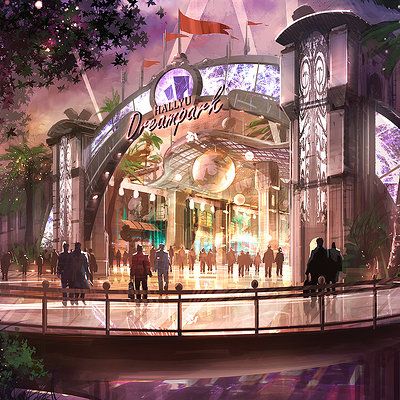 Park Entrance Design, Fantasy Amusement Park, Amusement Park Architecture, Desny Land, Theme Park Illustration, Theme Park Concept Art, Theme Park Entrance, Theme Park Design, Theme Park Planning