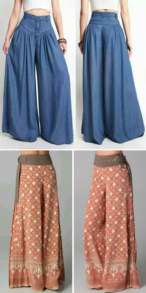 Gaucho Pants Pattern, Boho Clothing Patterns, Diy Clothes Patterns, Stylish Kurtis Design, Fashion Dream Job, Stylish Outfits For Women Over 50, Cotton Casual Pants, Elegant Outfit Classy, Indian Party Wear