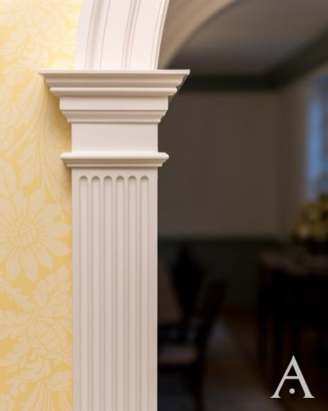 From the Portfolio of Period Architecture Interior Pillars, Archways In Homes, Period Architecture, Front Wall Design, Cornice Design, Pillar Design, Pop Ceiling Design, House Ceiling Design, Classic House Design