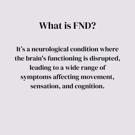 🌟 Unlocking Understanding: It's FND Awareness Day! Today, we're bringing clarity to Functional Neurological Disorder (FND) and spreading awareness far and wide. Join us in breaking down barriers, fostering empathy, and supporting those affected by FND. Together, let's make a difference! . . . . . . .#FNDawareness #BreakTheStigma #SupportEachOther #healthandfitness #healthcare #FunctionalNeurologicalDisorder #Neurology #MentalHealth #Awareness #Support #Healthcare #Empowerment #Community #Un... Fnd Awareness, Functional Neurological Disorder, Functional Movement, Break The Stigma, Neurological Disorders, Neurology, Brain Function, Make A Difference, The Fosters