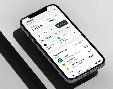 Mobile Dashboard Ui, Bank Mobile App, Card Ui Design, Fintech App, App Design Trends, Mobile App Ui Design, To Do App, Ui Design Mobile, Money Logo