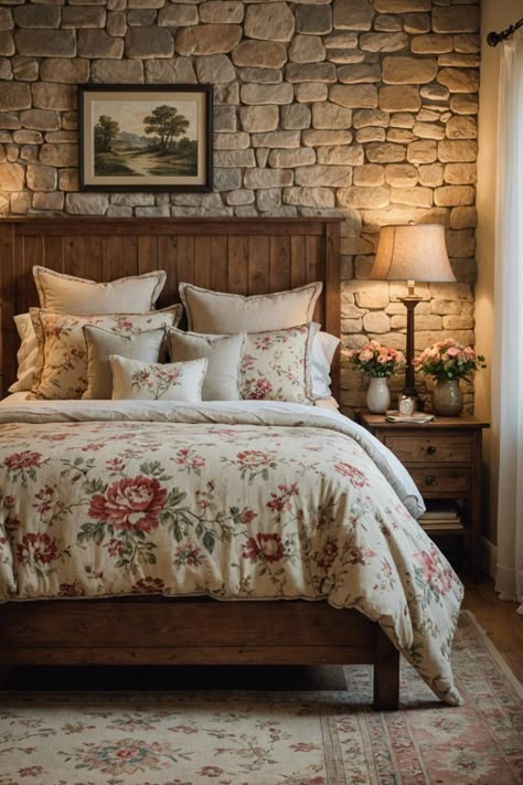 Wood Headboard Bedroom Decor, Rustic Wood Bedroom Ideas, Ship Lapped Walls Bedroom, Beadboard Walls Bedroom, Pine Bedroom Ideas, Country Style Bedroom Ideas, Country Cottage Bedroom Decor, Craftsman Bedroom Ideas, Scottish Bedroom