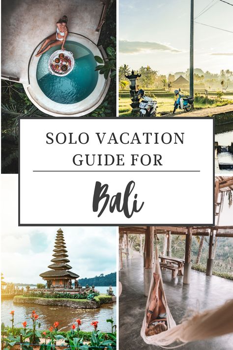 How to Enjoy a Solo Vacation to Bali Bali Solo Female Travel, Solo Vacation, Water Temple, Gili Island, Jimbaran, Bali Travel, Solo Female Travel, Ethereal Beauty, Infinity Pool