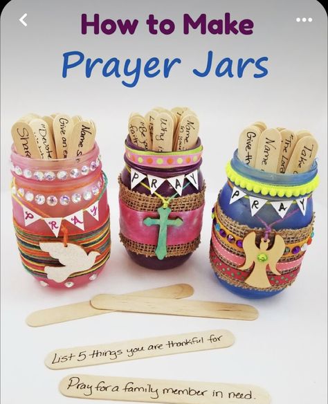 Prayer Crafts, Vacation Bible School Craft, Prayer Jar, Children's Church Crafts, Sunday School Crafts For Kids, Bible School Crafts, Religious Crafts, Christian Crafts, Bible Study For Kids