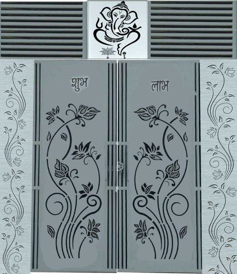 Welcome Home for the Holidays: A Festive Front Door Front Gate Design Modern Iron, Main Grill Gate Design, Compound Wall Gate Design, Door Painting Ideas, Sliding Gate Design, Latest Gate Design, Gate Design Modern, Gate For Stairs, Main Gates