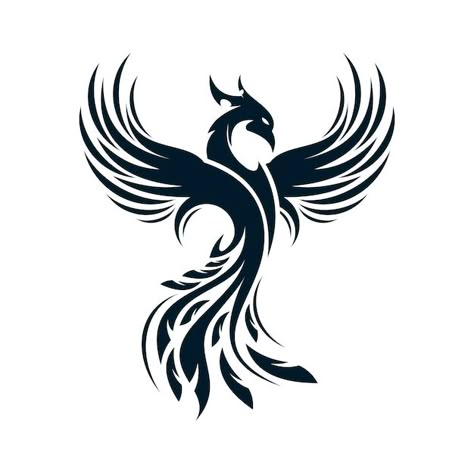 Impresionante diseño de logotipo de ave ... | Premium Vector #Freepik #vector #fenix-logo #logo-pajaro #logo-animales #fenix Phoenix Vector, Fenix Tattoo, Tattoo Mafia, Phoenix Artwork, Phoenix Images, Hyper Realistic Tattoo, Cool Symbols, Phoenix Tattoo Design, Phoenix Design