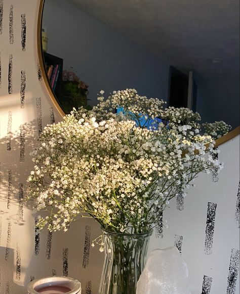 Aesthetic flowers, baby’s breathe, sun light Babies Breath Aesthetic, Babys Breath Aesthetic, Babies Breath, Not Your Baby, Baby S Breath, Girls Out, Love Flowers, Pretty Flowers, Flower Pots