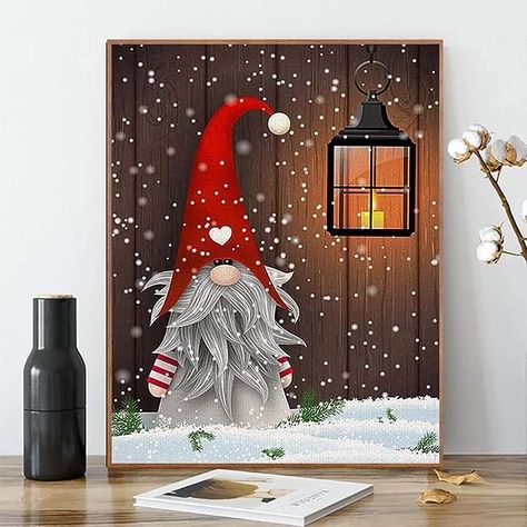 Christmas Garden Flag, Modern Pictures, Outside Decorations, Family Diy, Christmas Garden, Canvas Painting Diy, Christmas Wall Art, Christmas Wall, Paint By Number Kits