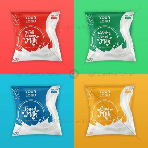 Milk Pouch Design, Fashion Branding Design, Dairy Products Packaging Design, Mother Dairy, Dairy Packaging, Juice Bars, Digital Marketing Website, Yellow Aesthetic Pastel, Photoshop Video Tutorials